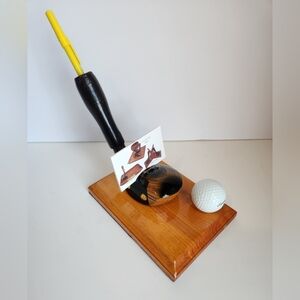 Real LEE TREVINO GOLF CLUB Business Card Pen holder desk Office decor Lefty